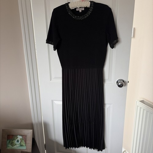 Long black dress with - long,