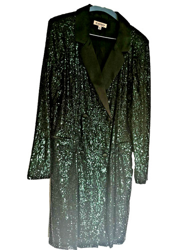 Tuxedo dress sequinned size - sequinned, 16