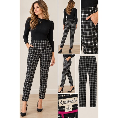 Nanette lepore plaid trousers - nanette,